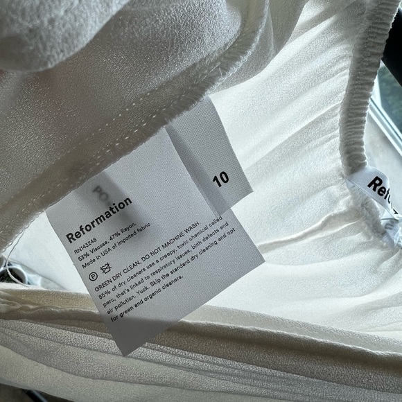 NWT Reformation Desmond Top in Ivory Size 10 - Picture 16 of 16